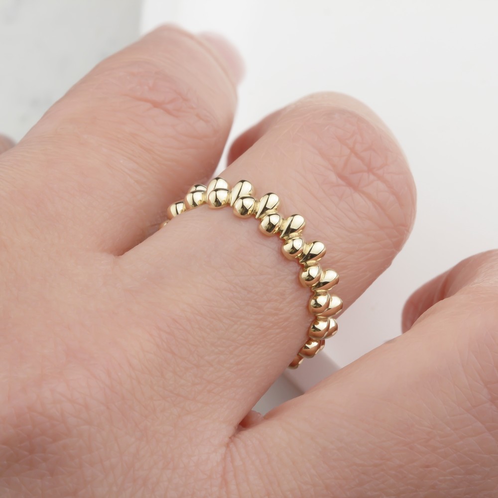 Glorria 14k Solid Gold Asymmetrical Ring