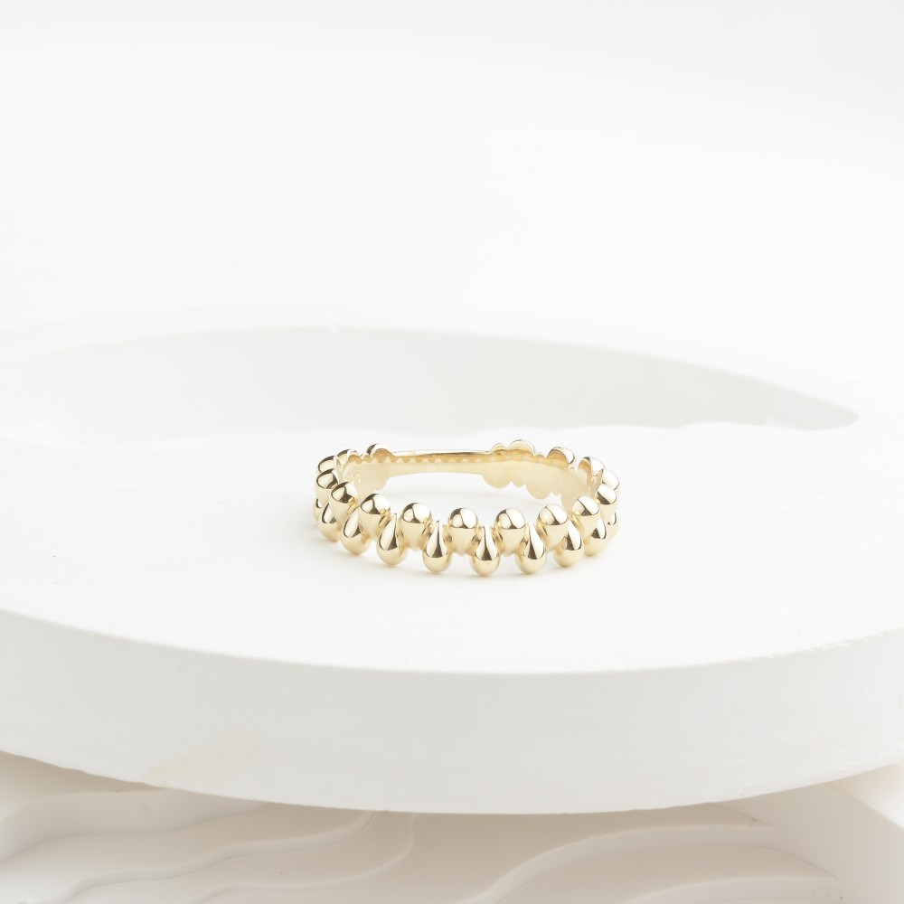 Glorria 14k Solid Gold Asymmetrical Ring