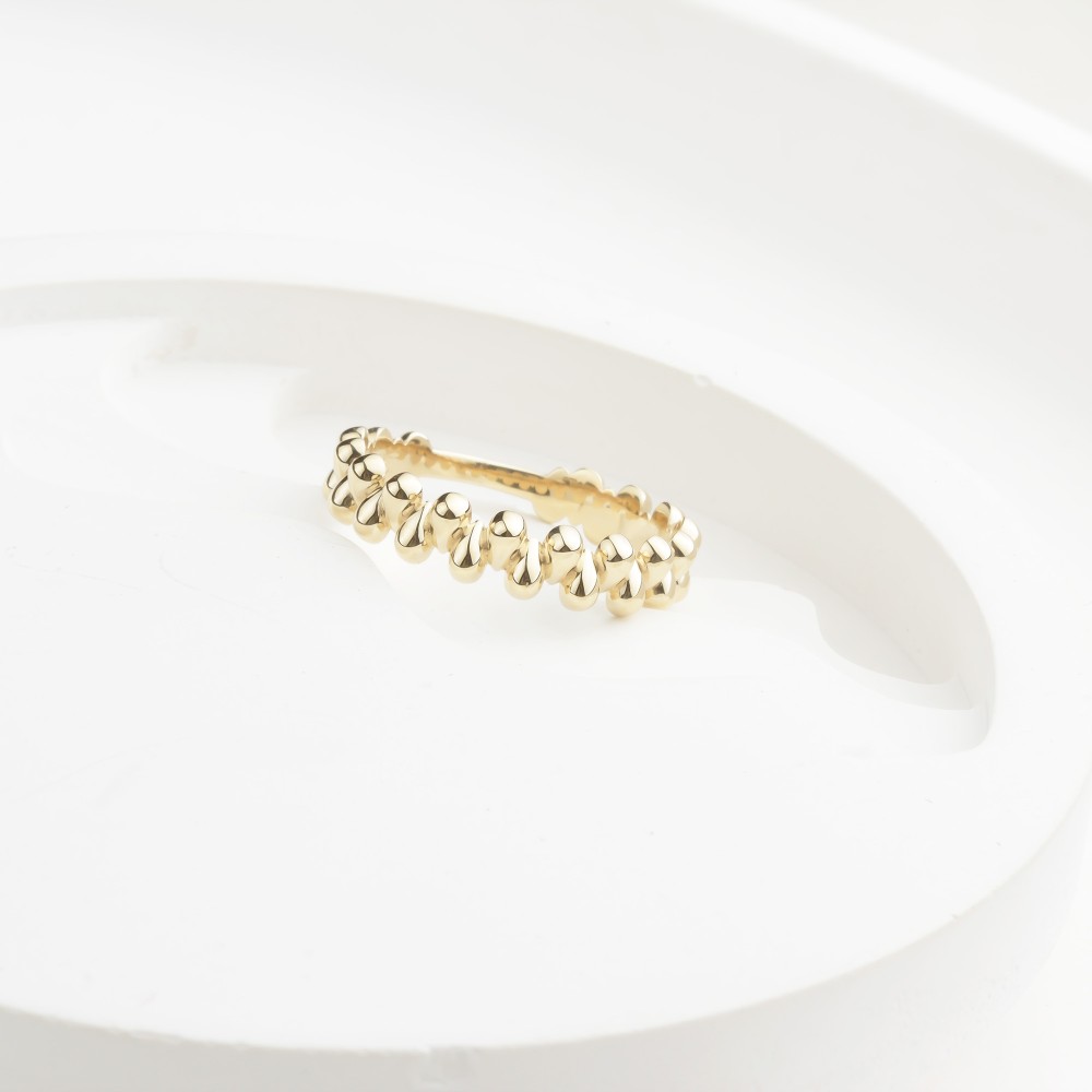 Glorria 14k Solid Gold Asymmetrical Ring