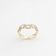 Glorria 14k Solid Gold Stone-Set Asymmetrical Ring