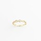 Glorria 14k Solid Gold Stone-Set Chain Ring
