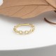 Glorria 14k Solid Gold Stone-Set Chain Ring