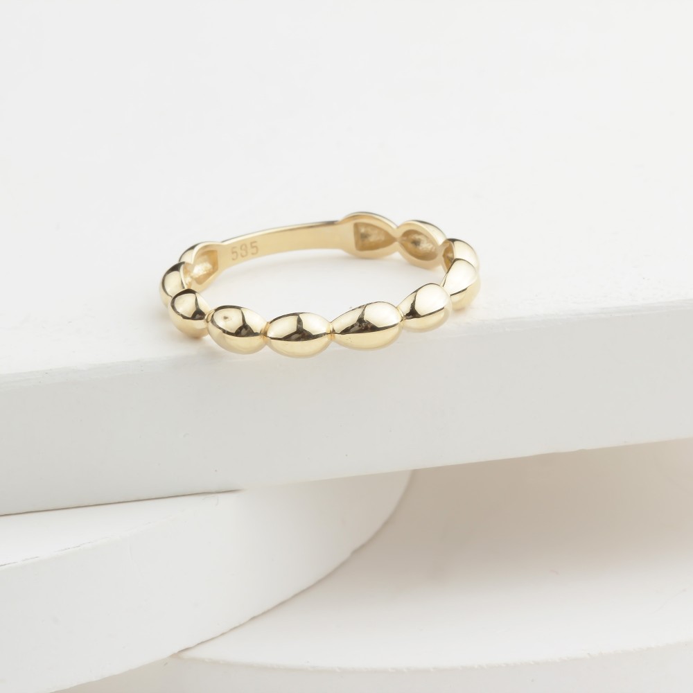 Glorria 14k Solid Gold Dome Ring