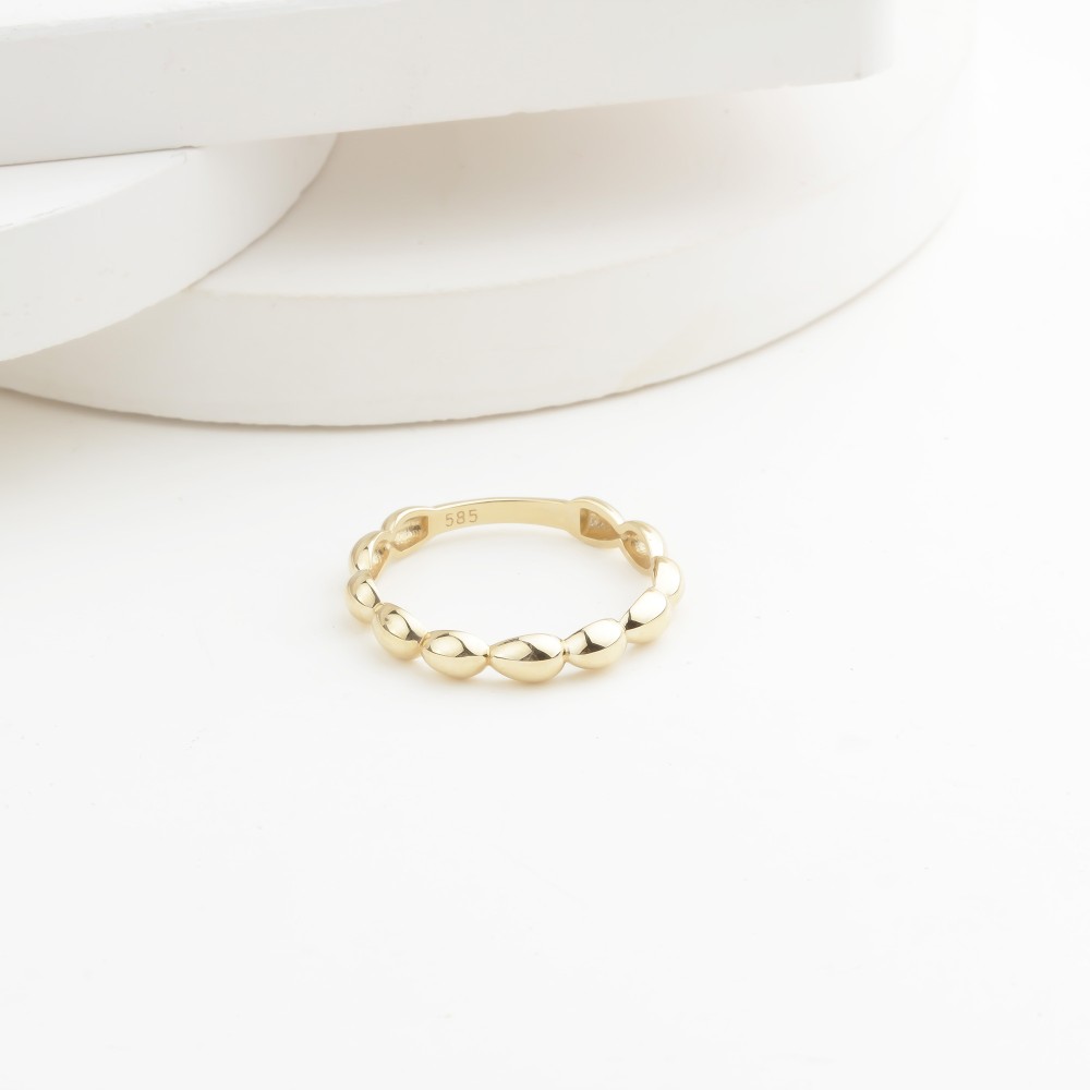 Glorria 14k Solid Gold Dome Ring