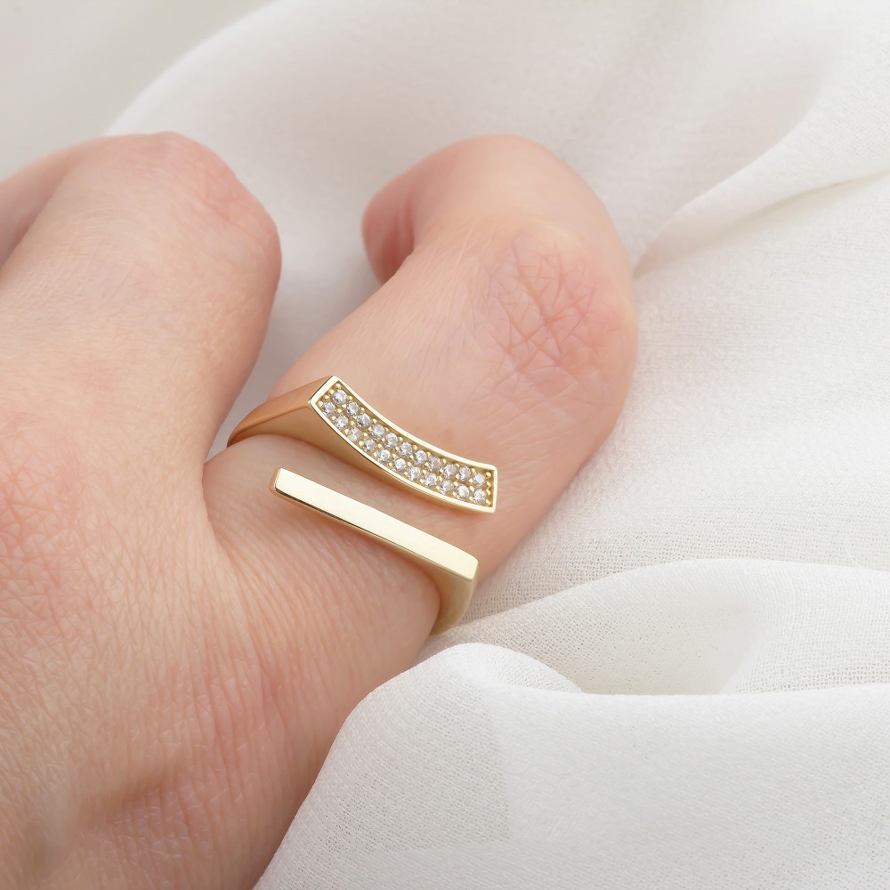 Glorria 14k Solid Gold Stone-Set Ring