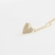 Glorria 14k Solid Gold Stone-Set Heart Necklace
