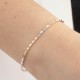 Glorria 14k Solid Gold Three-Tone Bracelet