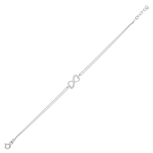 Glorria 14k Solid Gold White Infinity Bracelet Glorria 14k Solid Gold White Infinity Bracelet