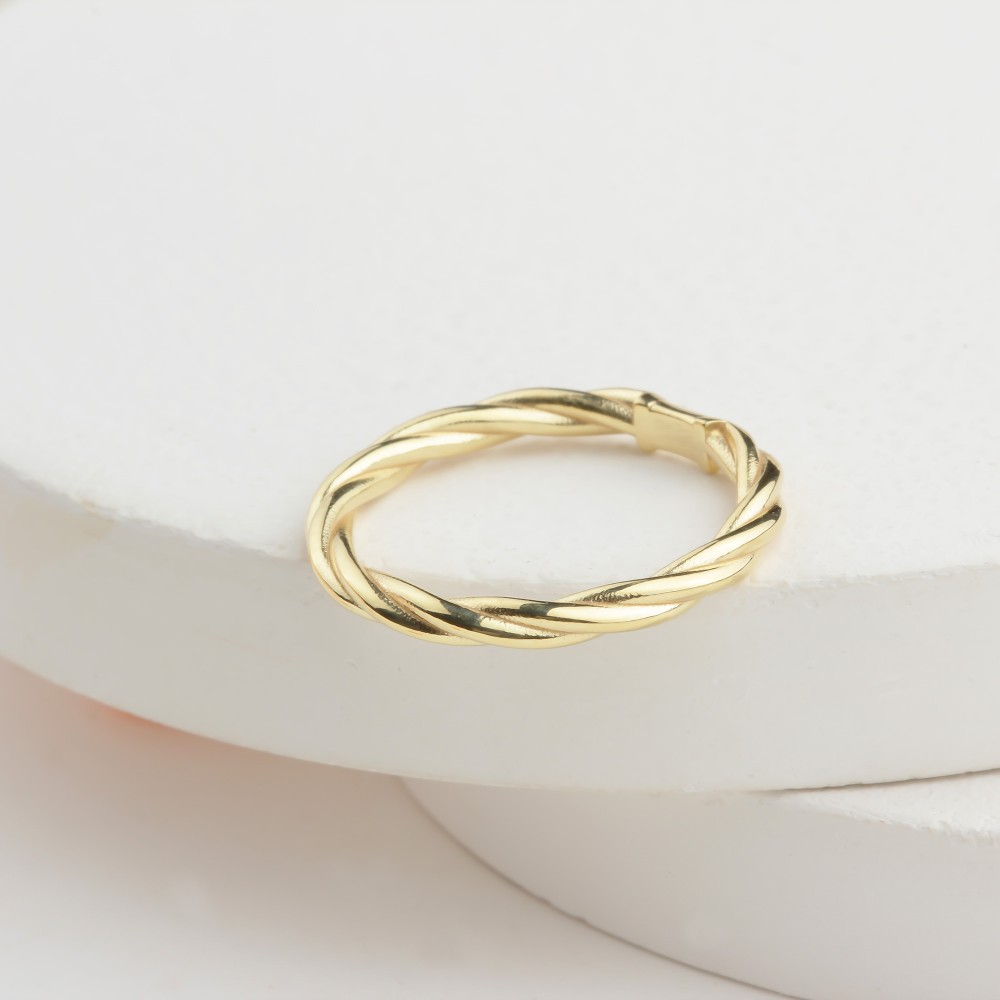 Glorria 14k Solid Gold Modern Twist Ring Glorria 14k Solid Gold Modern Twist Ring