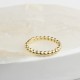 Glorria 14k Solid Gold Beaded Chain Ring Glorria 14k Solid Gold Beaded Chain Ring