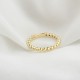 Glorria 14k Solid Gold Beaded Chain Ring Glorria 14k Solid Gold Beaded Chain Ring