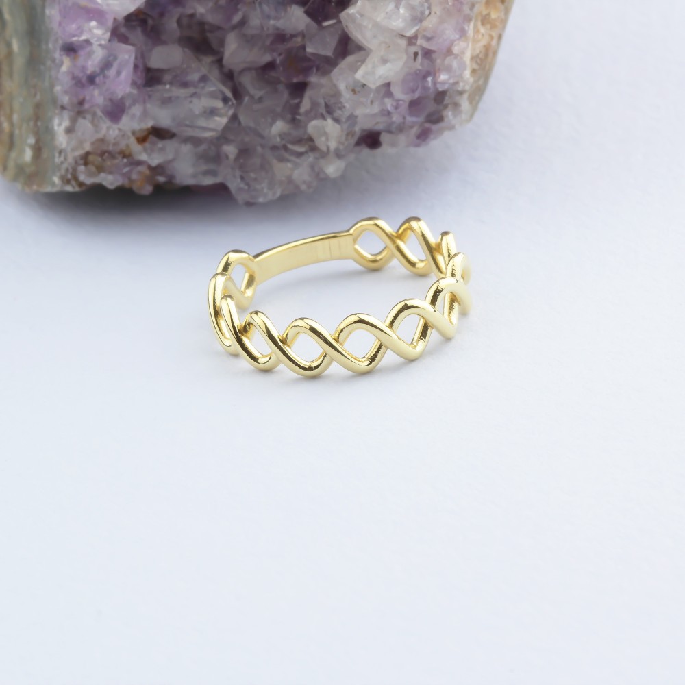 Glorria 14k Solid Gold Infinity Pattern Ring Glorria 14k Solid Gold Infinity Pattern Ring