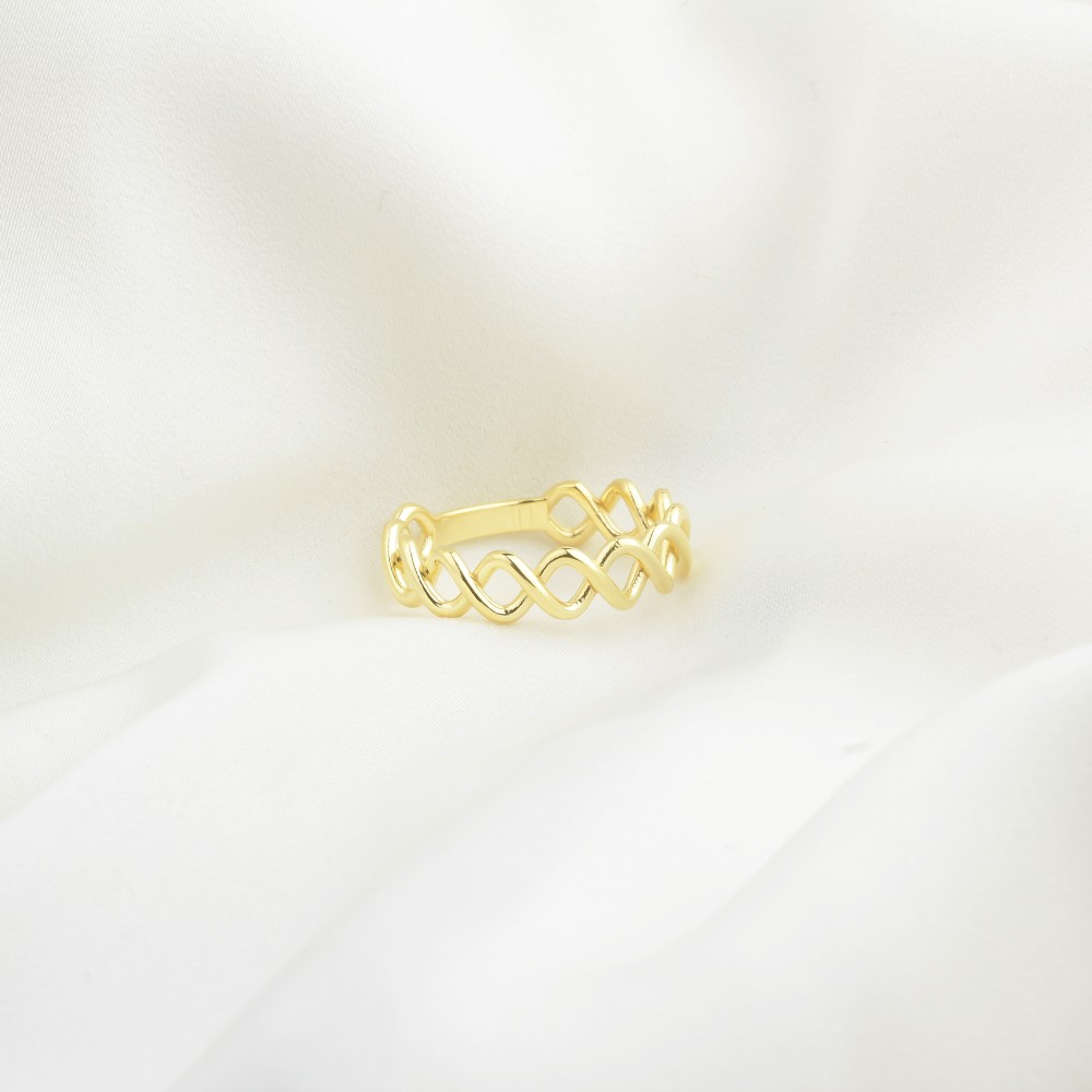 Glorria 14k Solid Gold Infinity Pattern Ring Glorria 14k Solid Gold Infinity Pattern Ring