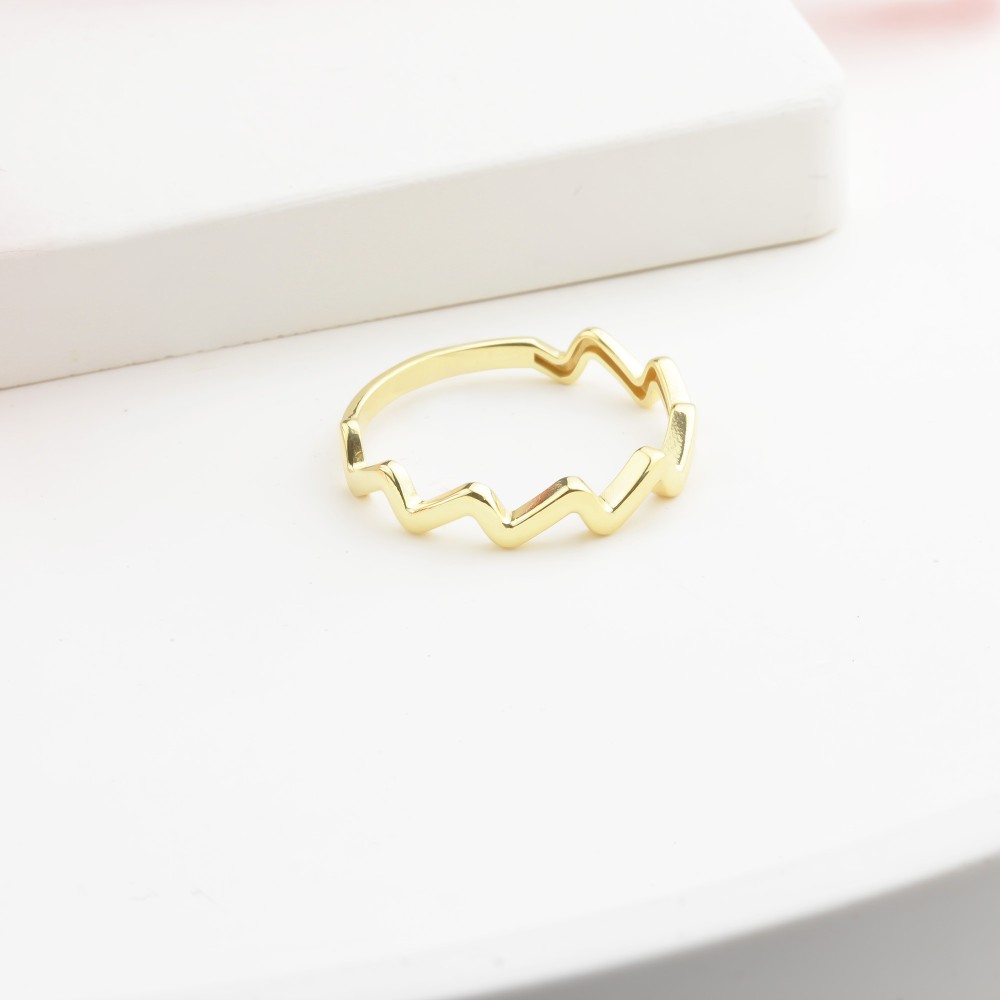 Glorria 14k Solid Gold Zigzag Pattern Ring Glorria 14k Solid Gold Zigzag Pattern Ring