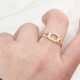 Glorria 14k Solid Gold Double Circle Pattern Ring Glorria 14k Solid Gold Double Circle Pattern Ring