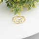 Glorria 14k Solid Gold Crisscross Line Ring Glorria 14k Solid Gold Crisscross Line Ring