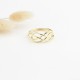 Glorria 14k Solid Gold Crisscross Line Ring Glorria 14k Solid Gold Crisscross Line Ring