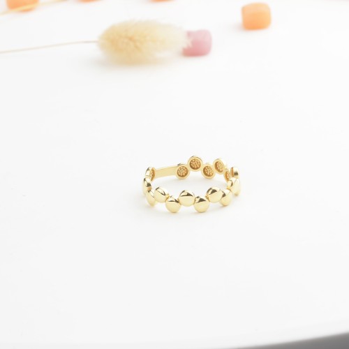 Glorria 14k Solid Gold Mini Disc Ring