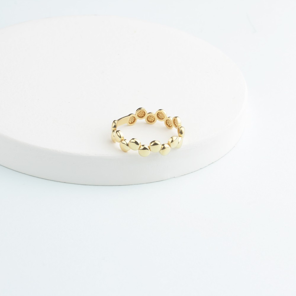 Glorria 14k Solid Gold Mini Disc Ring Glorria 14k Solid Gold Mini Disc Ring