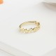 Glorria 14k Solid Gold Star Band Ring Glorria 14k Solid Gold Star Band Ring