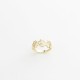 Glorria 14k Solid Gold Heart Motif Clover Ring
