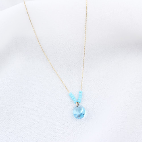 Glorria 14k Solid Gold Drop Necklace