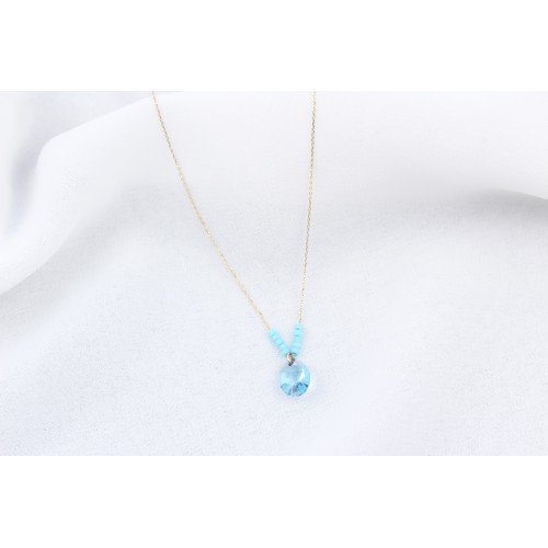 Glorria 14k Solid Gold Drop Necklace Glorria 14k Solid Gold Drop Necklace