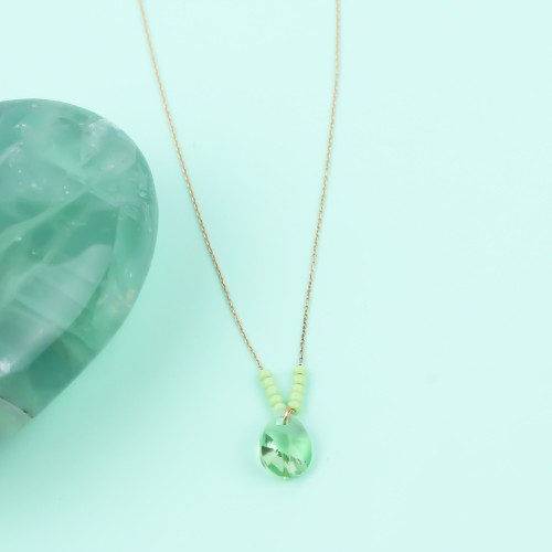 Glorria 14k Solid Gold Drop Necklace