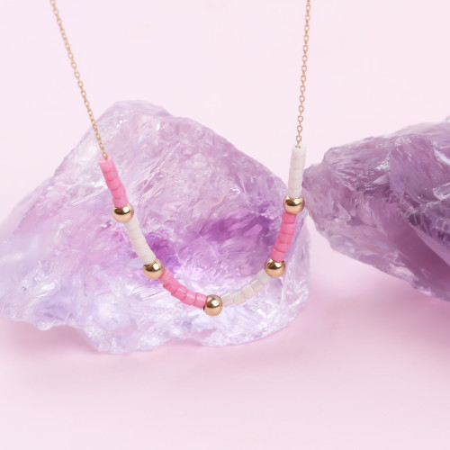 Glorria 14k Solid Gold Ball Bead Necklace Glorria 14k Solid Gold Ball Bead Necklace