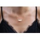 Glorria 14k Solid Gold 3 Pearls Necklace Glorria 14k Solid Gold 3 Pearls Necklace