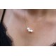 Glorria 14k Solid Gold 3 Pearls Necklace Glorria 14k Solid Gold 3 Pearls Necklace