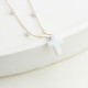 Glorria 14k Solid Gold Opal Cross Pearl Necklace Glorria 14k Solid Gold Opal Cross Pearl Necklace