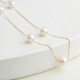 Glorria 14k Solid Gold Five Pearl Necklace