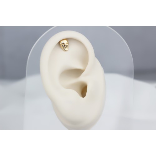 Glorria 14k Solid Gold Skull Helix Piercing Glorria 14k Solid Gold Skull Helix Piercing