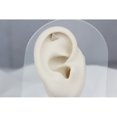 Glorria 14k Solid Gold Triangle Helix Piercing Glorria 14k Solid Gold Triangle Helix Piercing