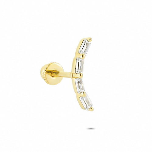 Glorria 14k Solid Gold Baguette Helix Piercing Glorria 14k Solid Gold Baguette Helix Piercing