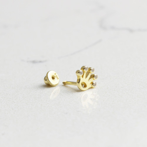 Glorria 14k Solid Gold Crown Helix Piercing