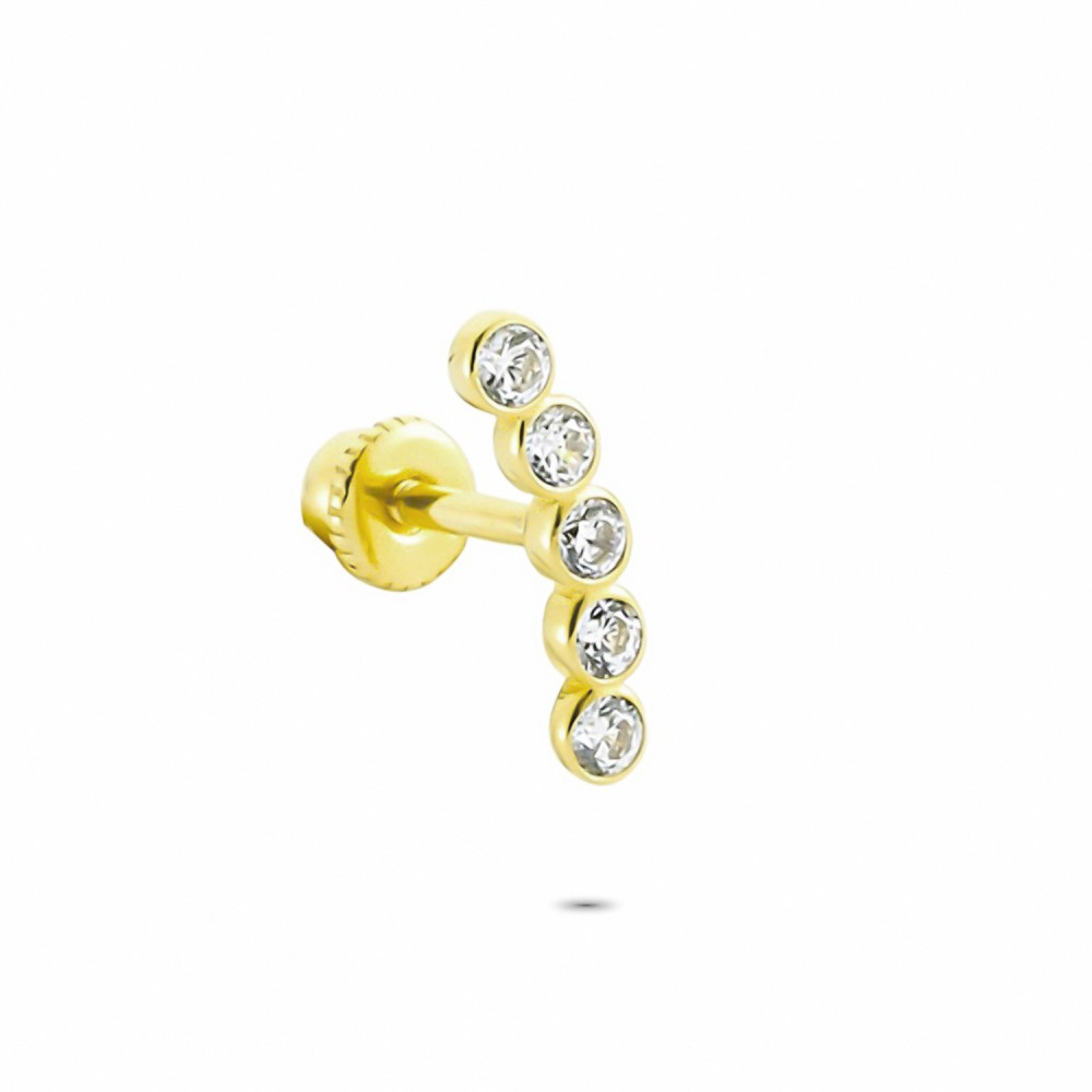 Glorria 14k Solid Gold Five Stone Helix Piercing