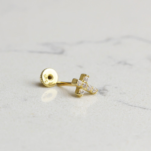 Glorria 14k Solid Gold Cross Helix Piercing Glorria 14k Solid Gold Cross Helix Piercing