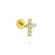 Glorria 14k Solid Gold Cross Helix Piercing