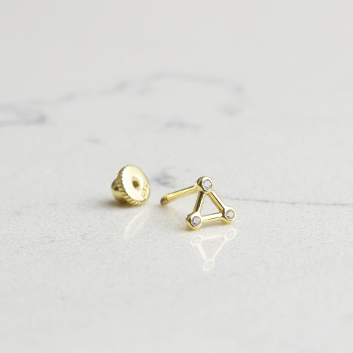 Glorria 14k Solid Gold Triangle Helix Piercing