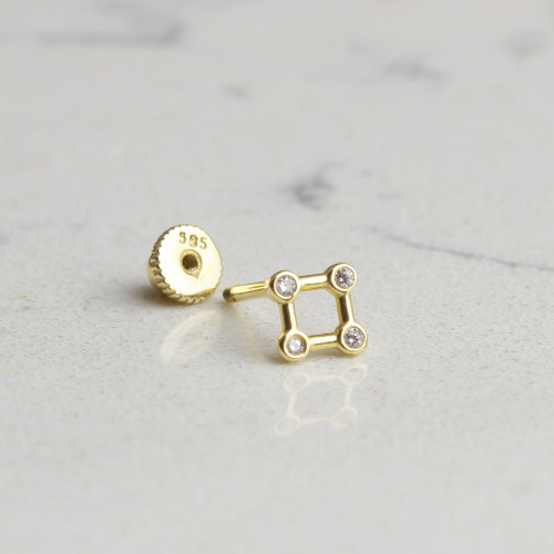 Glorria 14k Solid Gold Geometric Helix Piercing