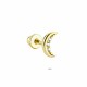 Glorria 14k Solid Gold Moon Helix Piercing