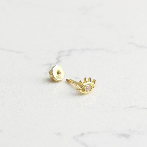 Glorria 14k Solid Gold Eye Helix Piercing