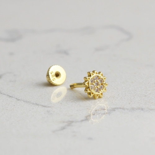 Glorria 14k Solid Gold Sun Helix Piercing Glorria 14k Solid Gold Sun Helix Piercing