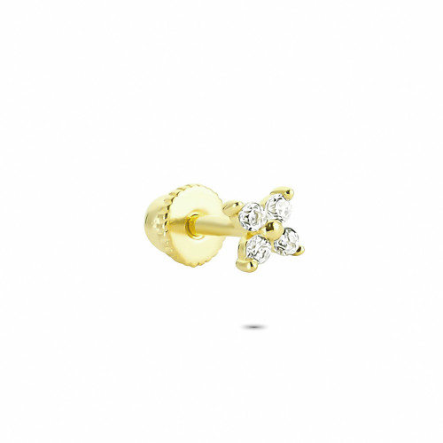 Glorria 14k Solid Gold Clover Helix Piercing Glorria 14k Solid Gold Clover Helix Piercing