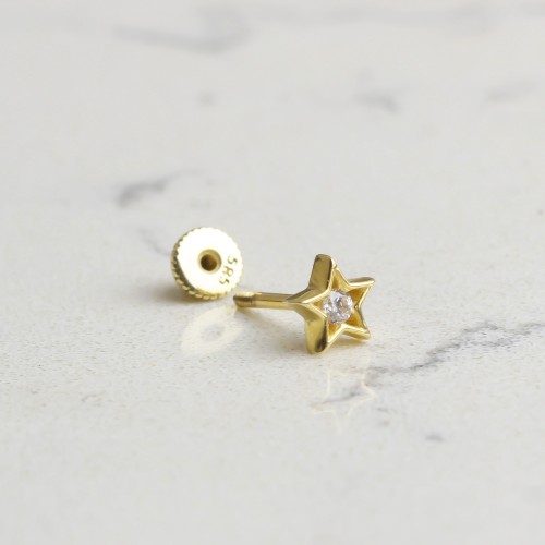 Glorria 14k Solid Gold Star Helix Piercing Glorria 14k Solid Gold Star Helix Piercing