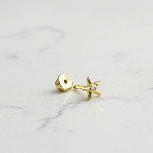 Glorria 14k Solid Gold Starfish Helix Piercing