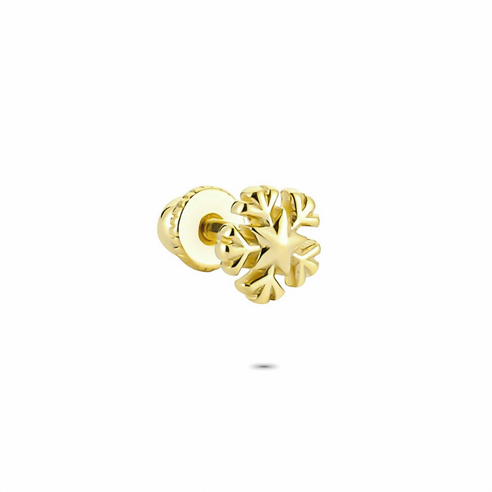 Glorria 14k Solid Gold Snowflake Helix Piercing