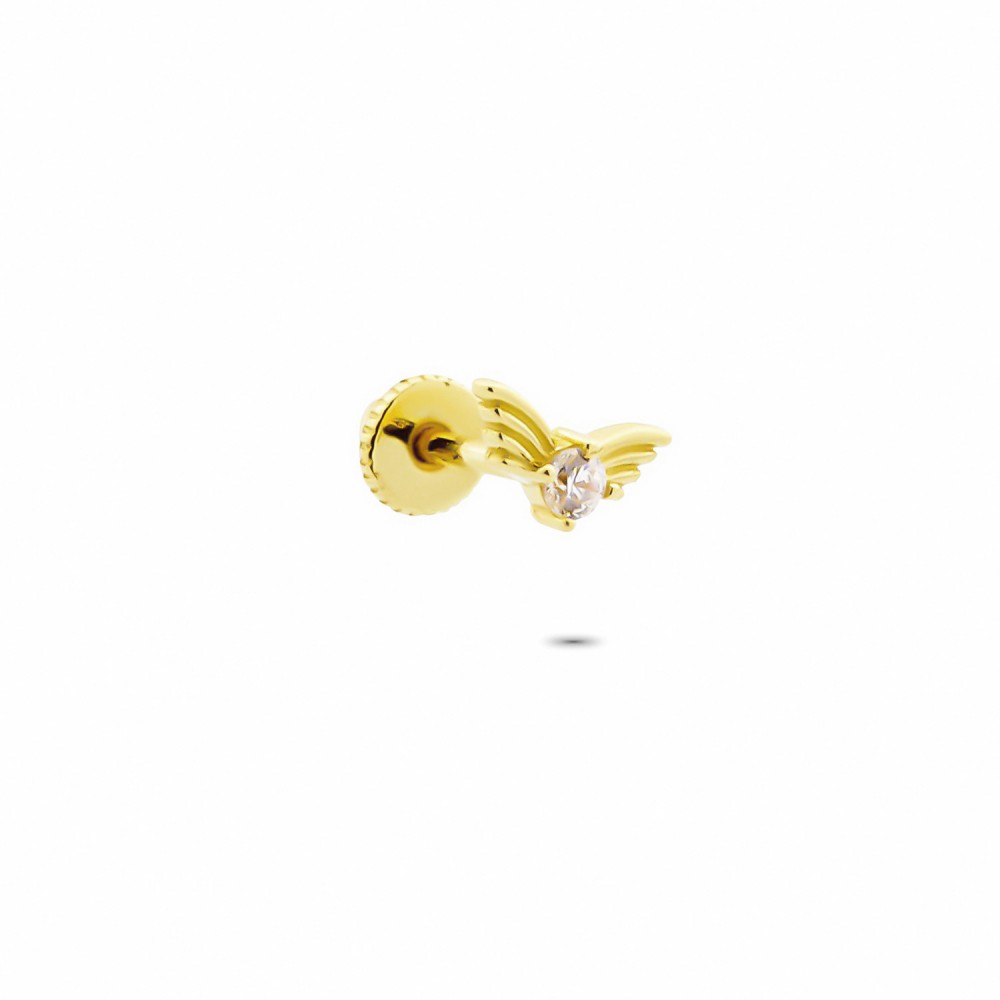 Glorria 14k Solid Gold Angel Wing Helix Piercing